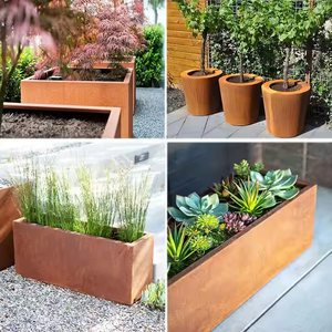 Jardinière cube en acier Corten écologique pour intérieur/extérieur, personnalisable, facile à assembler, vente en gros, suspendue - Product Image 2