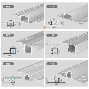 Strisce per illuminazione a soffitto con profilo a Led in <span class=keywords><strong>alluminio</strong></span> a secco per <span class=keywords><strong>estrusione</strong></span> con canale opzionale - Product Image 4