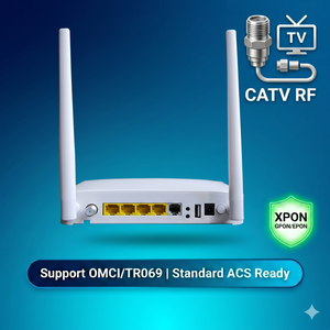 Zikun Factory ZC-521GT XPON ONU <b>AC1200</b> WiFi5 Dual Mode Gigabit Fiber Optic ONT Modem Wholesale Price OEM ODM Bulk Supply - Product Image 1