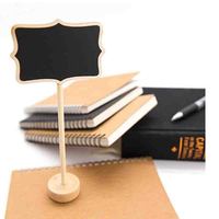 Mini tableau noir en bois avec chevalet, étiquettes alimentaires pour buffet de fête, tableau noir, numéro de table, cartes de placement pour mariage