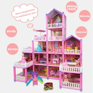 Gabbys casa de bonecas playhouse, brinquedos para meninas, 4 andares, 11 quartos, casa de bonecas, com bonecas, figuras de brinquedo, móveis e acessórios, brinquedos de teatro