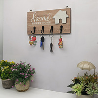 Clásico Gancho para Llaves de Madera Artesanal, Decoración de Pared para Entrada, Soporte para Guardar Llaves, Diseño de Una Pieza Personalizado UIONEN