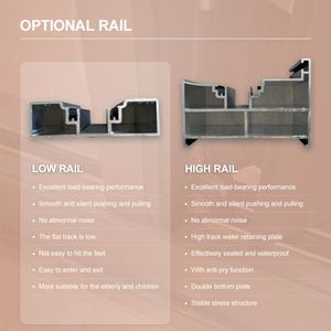 דלתות פטיו מתקפלות מאלומיניום OUNA AS2047 עם זכוכית כפולה, אטומות לרעש, דלתות אקורדיון מזכוכית מתקפלות - Product Image 2