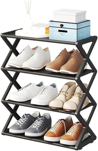 Kreativer X-Design Schuh regal Wohnzimmer Aufbewahrung shelfer Moderner Heimschuh-Organizer mit starken Stahlrohren - Product Image 5