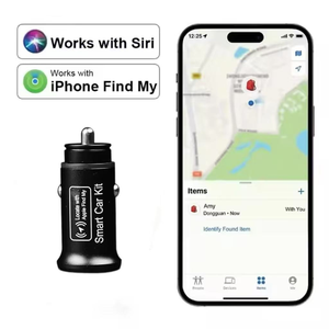 Traceur GPS 2-en-1 pour voiture et <span class=keywords><strong>chargeur</strong></span> double USB/Type-C avec alarme, compatible avec l'application Localiser, pour la navigation et le suivi de stationnement - Product Image 3
