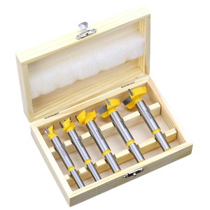 Lot de 5 guides de perçage pour charnières, foret Forstner de 20 mm, pour perçage de trous de porte dissimulée de type coupelle, en carbure, pour maçonnerie, avec <span class=keywords><strong>mandrin</strong></span> hexagonal <span class=keywords><strong>SDS</strong></span> - Product Image 4