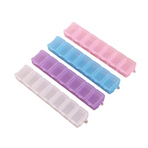 Small Plastic 7 Compartment Pill Box Travel Size Storage Organizer With Cover For Medicine Organizing - Product Image 5