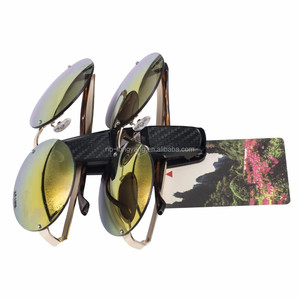 Portaocchiali per Parasole <span class=keywords><strong>Auto</strong></span>, Supporto per <span class=keywords><strong>Occhiali</strong></span> da Sole e da Vista con Clip per Biglietti e Carte - Argento/Nero - Product Image 6