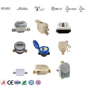Compteur d'eau ultrasonique LoRaWAN/M-Bus/Modbus/Pulse/4G/NB-IoT en plastique <span class=keywords><strong>PPA</strong></span>, fileté, classe B, IP68, DC24V, OEM, prépayé, 20mm - Product Image 3