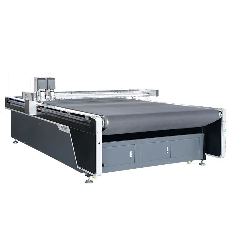 Yuchen CNC Double Working Heads Fabric Cutting Machine Not Laser Kind Not Burning Can Cut Multiple Layer