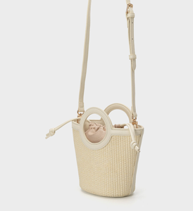 Sacs de voyage tissés, sacs seau, sacs de plage à bandoulière, sacs seau, sacs pour femmes en herbe et bambou - Product Image 5