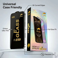 Protection d'écran OG Glass ESD en verre trempé anti-poussière et anti-statique avec filet anti-arc pour iPhone 17 16 15 Pro Max