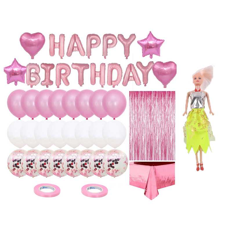 Шелковая скатерть в виде дождя, набор для кукол на день рождения, украшение для вечеринки на день рождения, детские подарки для девочек