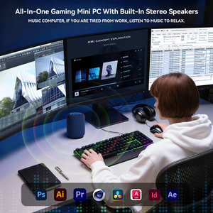 SOAYAN EXR1 Mini <span class=keywords><strong>PC</strong></span> Gaming <span class=keywords><strong>Computer</strong></span> con AMD Ryzen 7 8745HS 32GB DDR5 1TB SSD Windows 11 Altavoces duales y micrófono 2,5G LAN - Product Image 5