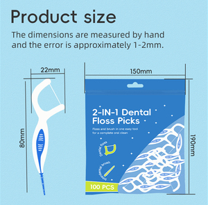 <span class=keywords><strong>Toocare</strong></span> OEM/ODM Brosse interdentaire multifonctionnelle avec fil dentaire, poignée antidérapante, pour gencives sensibles, glisse en douceur - Product Image 4
