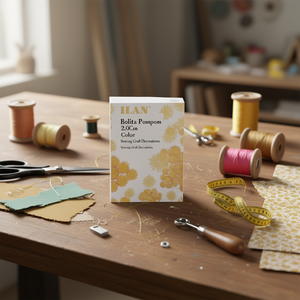 Pompon Ilan Bolita 2.0Cm Colore Oro per Decorazioni e Lavori Artigianali - Product Image 2