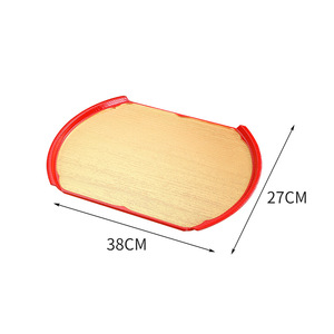 Irregular Semi Circular Red <b>Gold</b> <b>Tray</b> Hotel Dessert Pastry Plate Japanese Korean Cuisine Plating Fast Food <b>Serving</b> <b>Tray</b> - Product Image 3