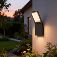 Lampe murale LED extérieure en aluminium moulé sous pression, design simple, étanche, pour jardin et cour