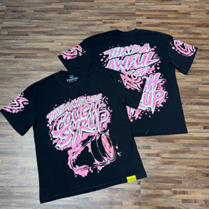T-shirts pour hommes de qualité supérieure, style streetwear Y2K, 100% coton, avec l'impression 'THAT'S a AWFUL LOT of COUGH SYRUP' - Product Image 5