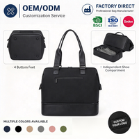 Sac de voyage 2-en-1 30L avec pochette pour bagage et base à chaussures amovible, sac de cabine imperméable en Oxford 1000D OEM ODM