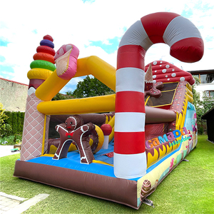 <span class=keywords><strong>Castillo</strong></span> Inflable con Tobogán Temático de <span class=keywords><strong>Hombre</strong></span> de Jengibre para Niños, Parque Infantil al Aire Libre, <span class=keywords><strong>Castillo</strong></span> Inflable con Tobogán y Obstáculos - Product Image 1