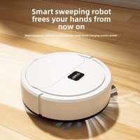 Robot Penyapu Mini Otomatis Tiga-in-Satu Mesin Pembersih Vakum-Sikat Motor untuk Rumah Tangga Hadiah untuk Orang yang Suka Santai (EU)