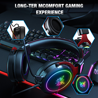 Casque de jeu Onikuma New X10 Cool RGB LED avec grille métallique, best-seller
