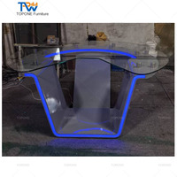 Table de diffusion de nouvelles télévisuelles moderne, modulaire, de forme ronde, avec surface solide coréenne, service OEM pour studio de télévision