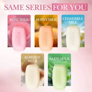 Sabun Pemutih Wangi Susu Mawar Alami SADOER OEM/ODM Grosir Pembersih Mendalam Pengontrol Minyak untuk Wajah dan Tubuh untuk Kulit Berminyak - Product Image 2