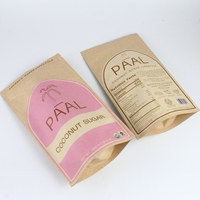 Sac d'emballage en papier Kraft de haute qualité feuilles de thé bonbons noix Snack paquet sac en papier Kraft debout sac à fermeture éclair