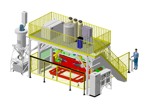 Açık geri döner masa ve çalışma platformu ile BBET havai portal su jeti kesme hücresi - Product Image 2