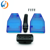 Universal OBD OBDII 12V OBD2 16PIN macho conector carcasa J1962 OBDII conector carcasa