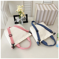 Sac fourre-tout en toile de petite taille, couleur unie, multifonctionnel, avec logo personnalisable, motif personnalisé, nouvelle arrivée, avec bandoulière réglable
