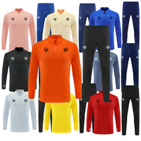 Trajes Deportivos de Fútbol Transpirables de Secado Rápido con Cierre de Media/Capacidad Completa para Hombre, Camisetas Deportivas para Adultos