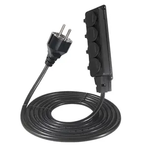 Schuko CEE 7/17 4 Protective Contact Sockets With Self-Closing Lids Power Cords & Extension Cords