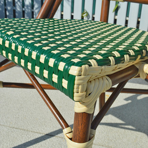 Style moderne Balcon extérieur Loisirs Chaise en rotin Dossier Simple <span class=keywords><strong>Table</strong></span> française Internet Café Ensemble de chaises Style français Imperméable - Product Image 4