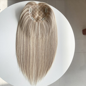 Wholesale European Russian Virgin Human Hair Pieces Mono Top Base Alopecia Monofilament Female Woman Hair Topper - Product Image 2