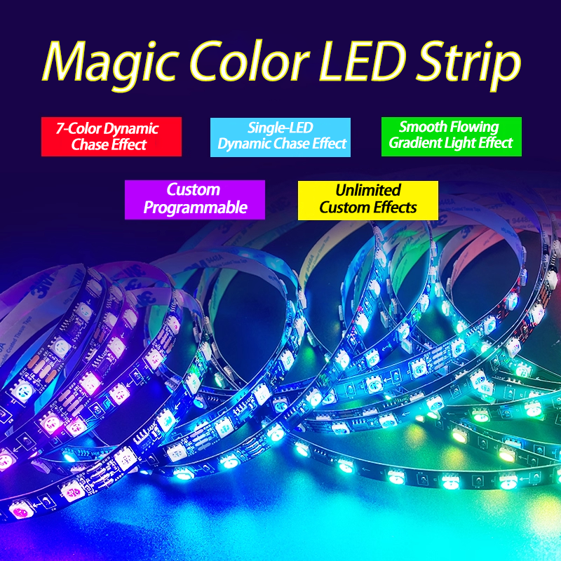 Flexible LED 3535RGB Narrow Board Light Strip 10m Multi-Color Temperature IP20 Rated Dimmable 24V Home Use