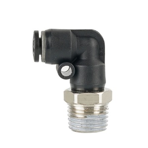 HOFUJNG Conectores Neumáticos de Codo Macho de 8mm PL, Accesorios de Línea de Aire con Rosca Macho 1/2 BSPT, Conectores de Plástico de Empuje Rápido - Product Image 6