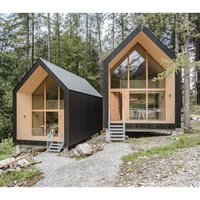 Portable Préfabriqué Cabine En Bois Petite Maison Mobile Maison avec Roues Voyage Camper Caravane Remorque pour une Vie En Plein Air Facile