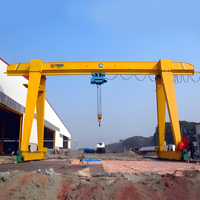 Grue portique monopoutre sur rail pour levage de poutres préfabriquées avec bras cantilever bilatéraux pour chantier