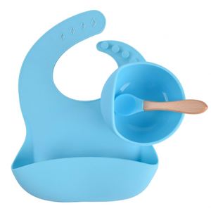 No tóxico unspillable anti derrame oso babero mini 360 cuencos de viaje <span class=keywords><strong>y</strong></span> platos <span class=keywords><strong>cuchara</strong></span> de <span class=keywords><strong>silicona</strong></span> para bebés bebé juego de cuencos de <span class=keywords><strong>silicona</strong></span> - Product Image 4