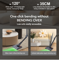 Aspirateur sans fil rechargeable 300W, moteur cyclonique sans balais, sans sac, pour la maison, la voiture et le nettoyage des poils d'animaux