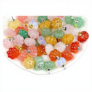 Pendentif en Pierre Naturelle Améthyste Citrouille Unisexe Mignon en Gros avec Placage Fer 11-12mm pour Fabrication de Cadeaux Délicats - Product Image 2