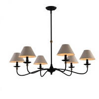 Lustre en fer doré au design moderne OEM ODM, suspension LED avec ampoule E26, éclairage de plafond à faisceau 360° haute luminosité pour salon