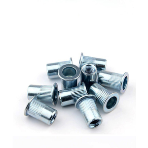 Tuercas remachables de aluminio Bibo Yaente, tuercas remachables de cabeza plana moleteada, sujetadores de inserción roscados, tuercas remachables de cabeza plana Yaente - Product Image 3