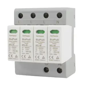 واقي تيار متردد 3 مراحل AC SPD V فئة B + C 20KA-40KA SPD AC Surge