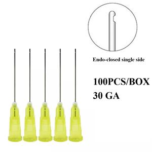 100 Uds aguja de irrigación Dental Endo 25G/27G/30G puntas de jeringa desechables un orificio lateral - Product Image 3