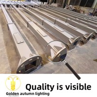 Lampadaires à double bras en gros ; Poteaux d'éclairage en acier galvanisé à chaud (6m-12m) ; Luminaires routiers urbains LED 100W à indice de protection IP65