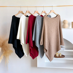 Nouveau poncho en tricot imitation cachemire pour femme, châle chaud et élégant, cape, cardigan, veste, best-seller - Product Image 4
